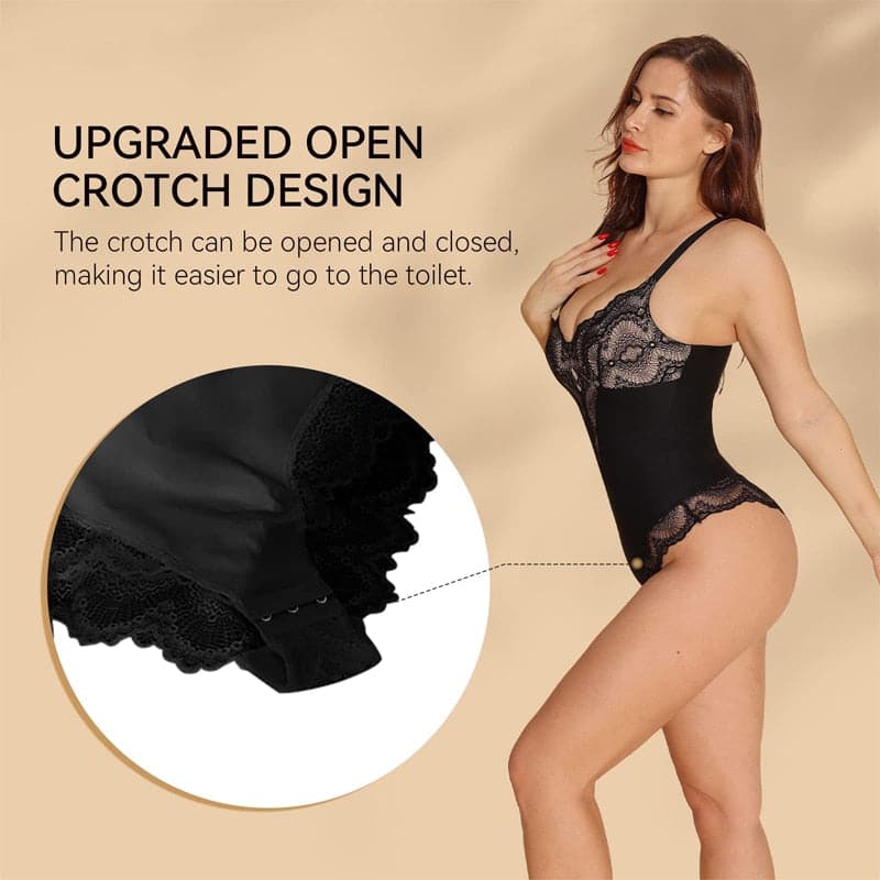 3 Pack - Lace Shapewear Bodysuit with Tummy Control up to 3XL