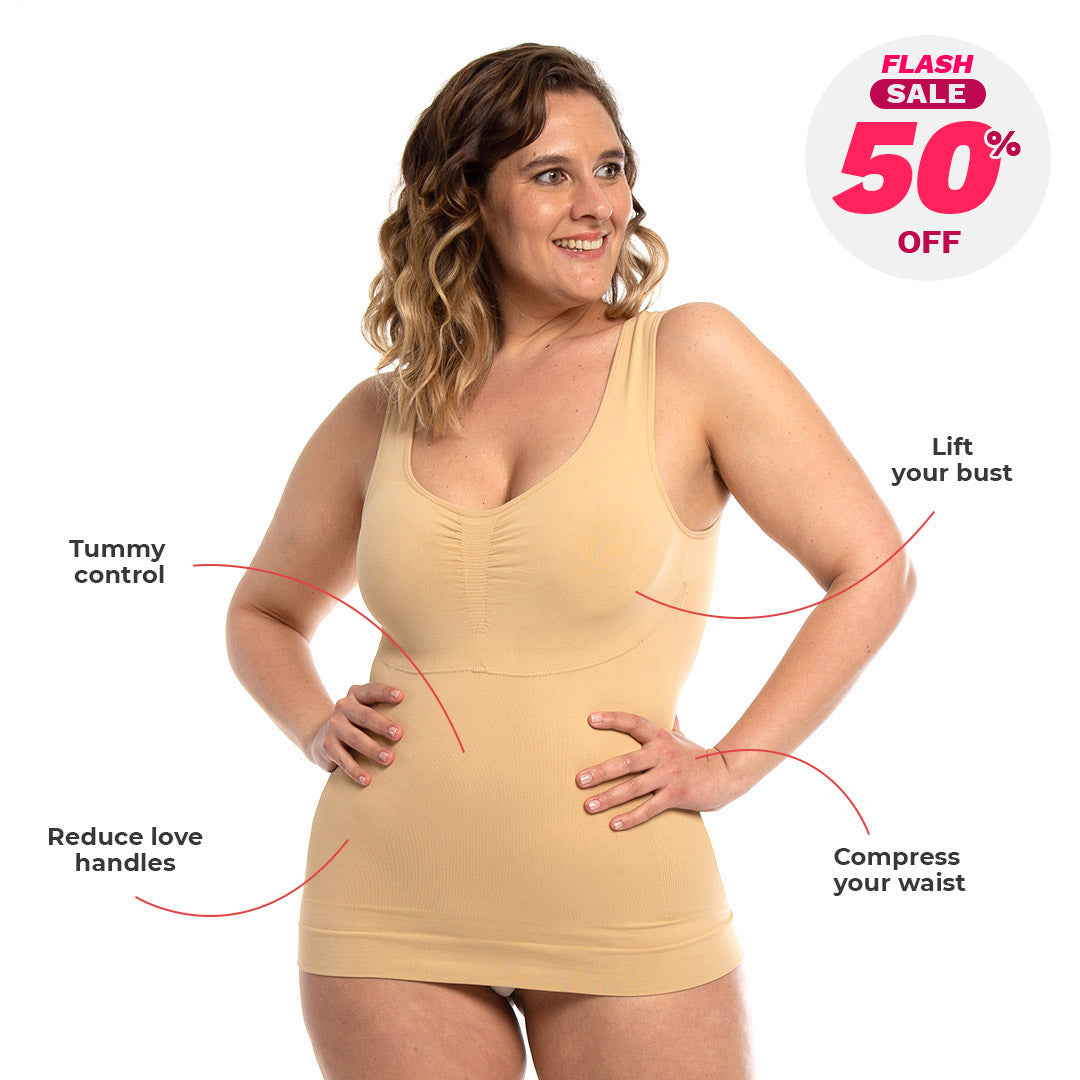 EUYZOU 3PK Womens Tummy Control Shapewear Tank Tops Scoop Neck Seamless  Compr